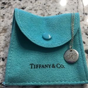 Tiffany and Co “k” initial necklace